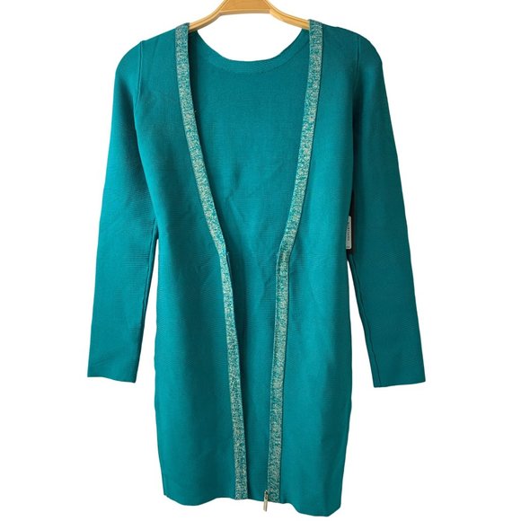 Marciano Los Angeles Aqua Bare Back Bandage Dress Small NWT Long Sleeve 6648 - Picture 9 of 16